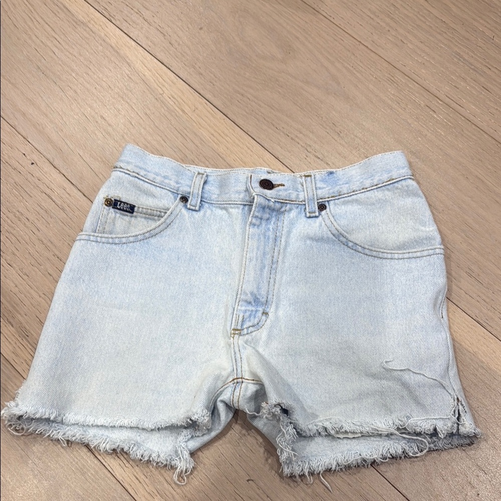 Lee Women's Light Denim Frayed Shorts
